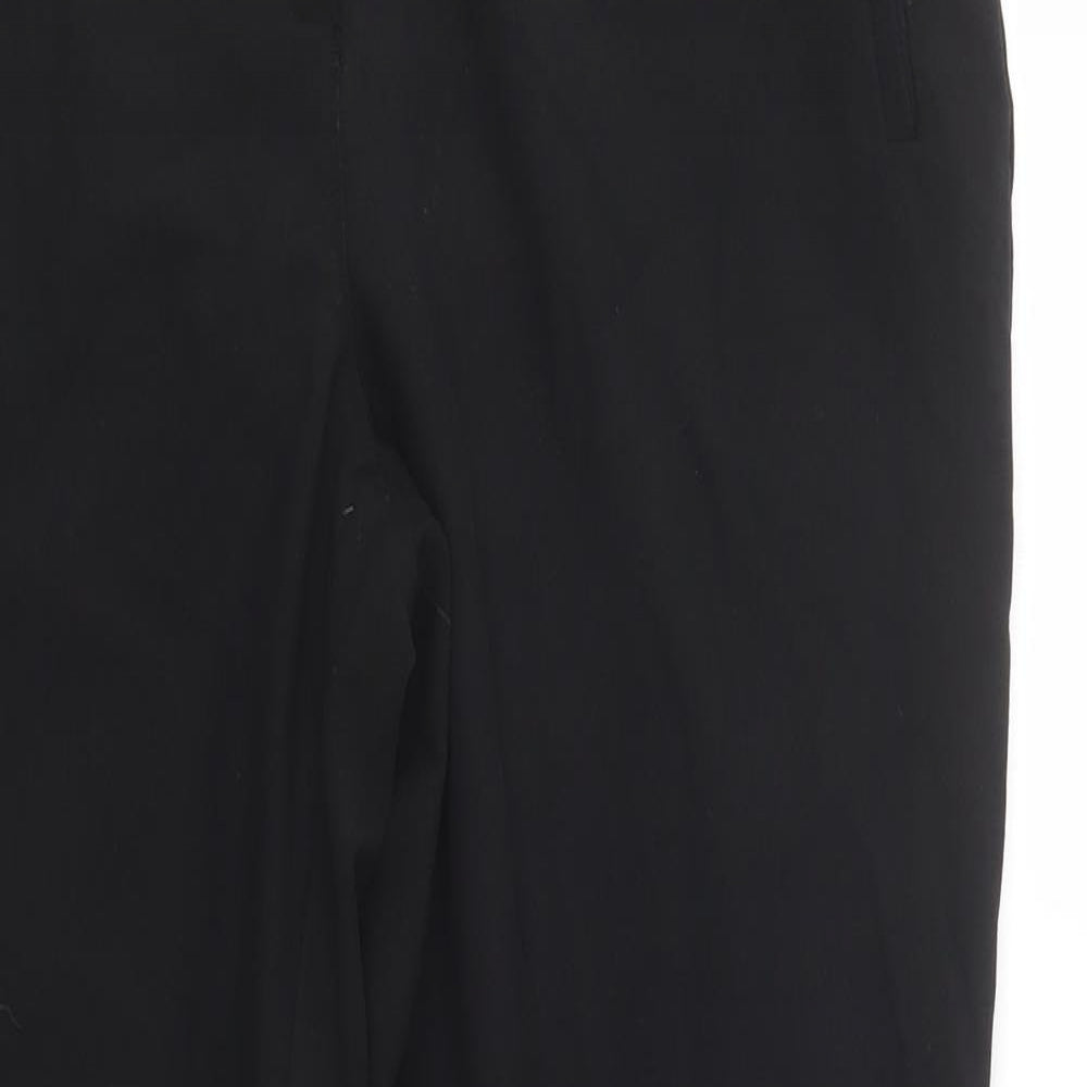 Anne Klein Womens Black  Polyester Dungarees Trousers Size 12 L29 in Regular Hook & Loop