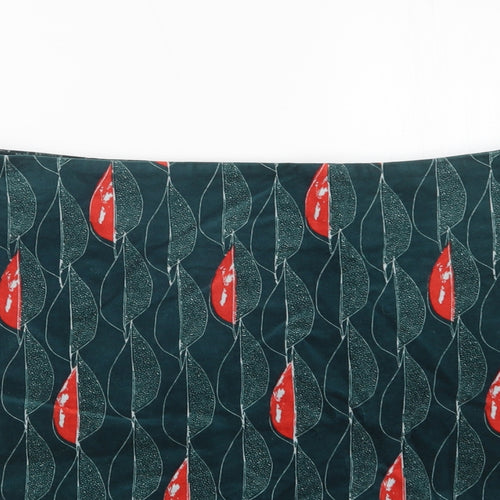 White Stuff Womens Green Geometric Cotton Straight & Pencil Skirt Size 16   Zip