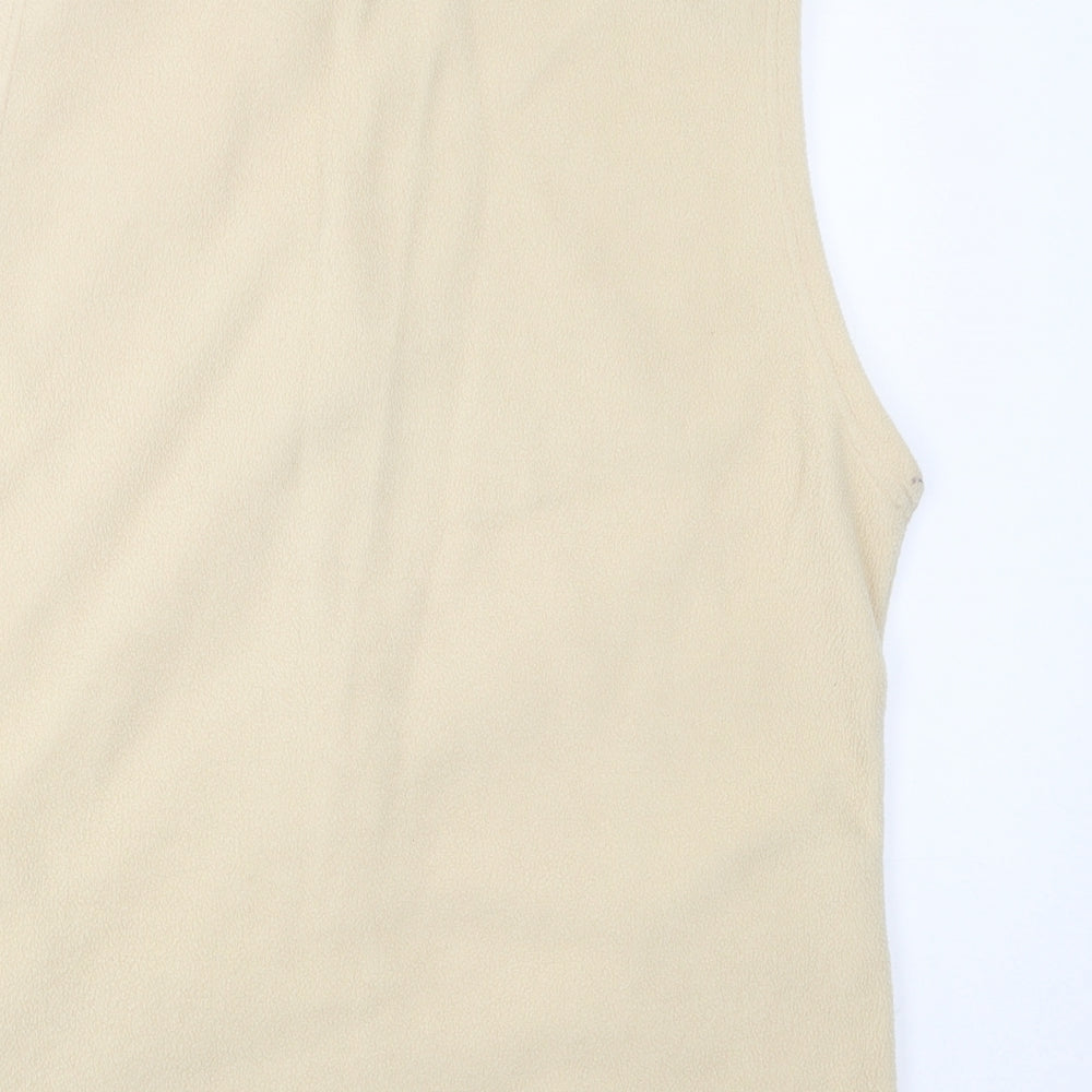 EWM Womens Beige  Polyester Vest Sweatshirt Size 18  Zip