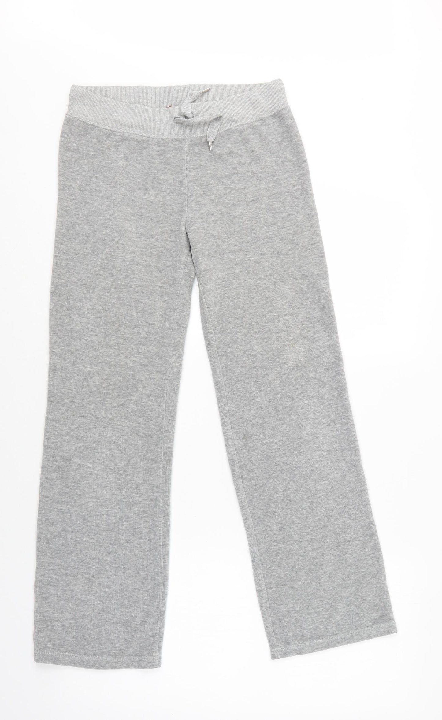 H&M Womens Grey  Cotton Jogger Trousers Size 8 L29 in Regular Drawstring