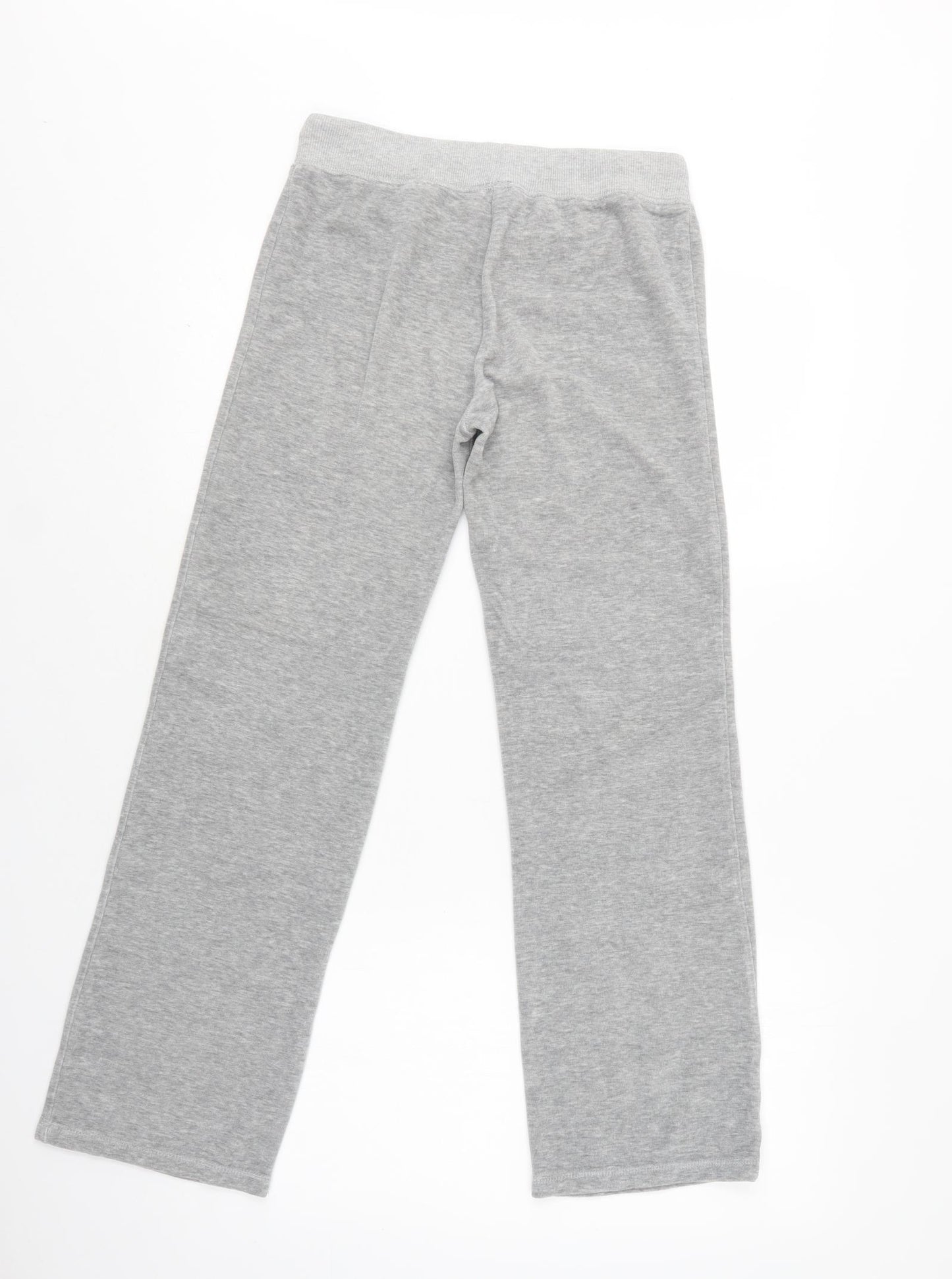 H&M Womens Grey  Cotton Jogger Trousers Size 8 L29 in Regular Drawstring