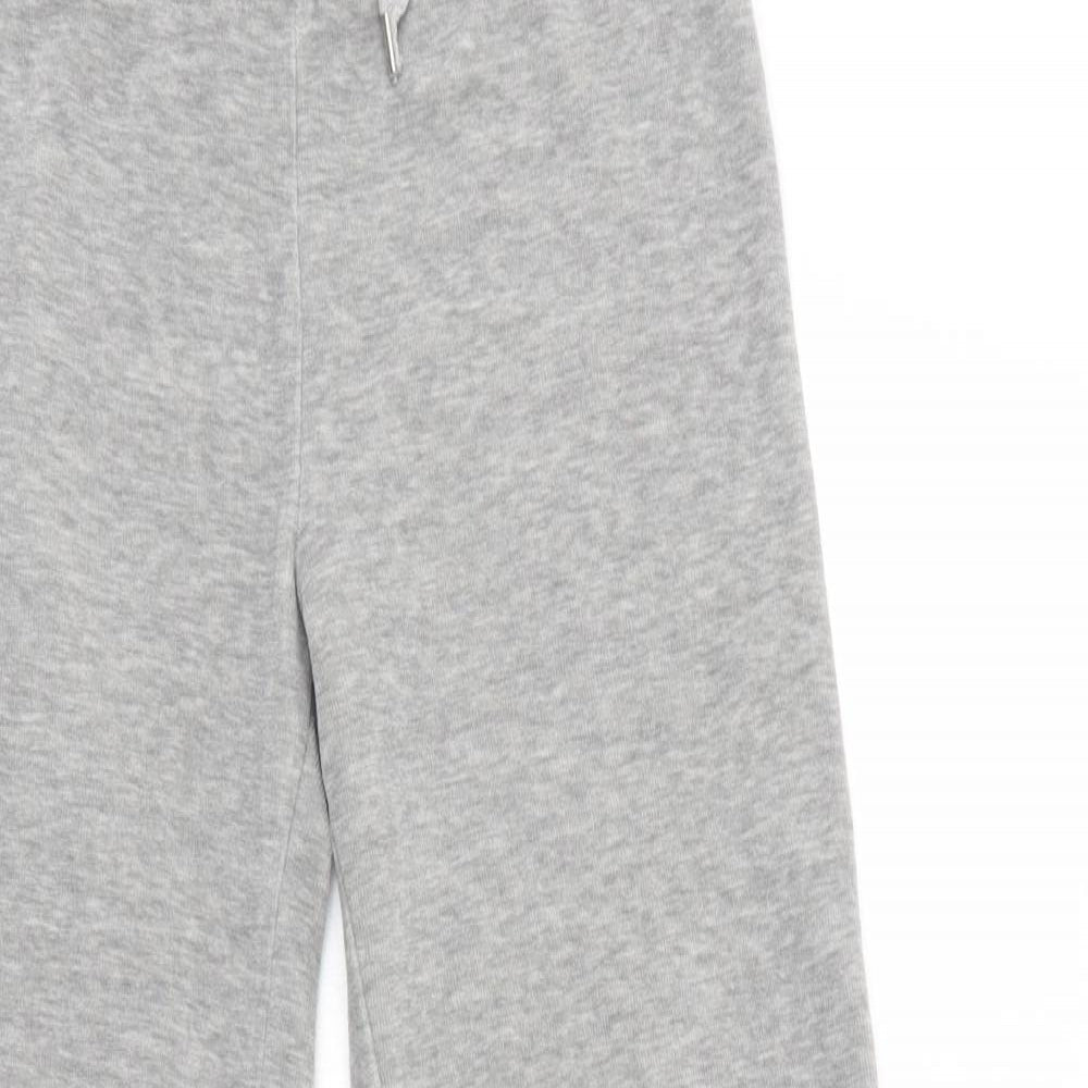 H&M Womens Grey  Cotton Jogger Trousers Size 8 L29 in Regular Drawstring