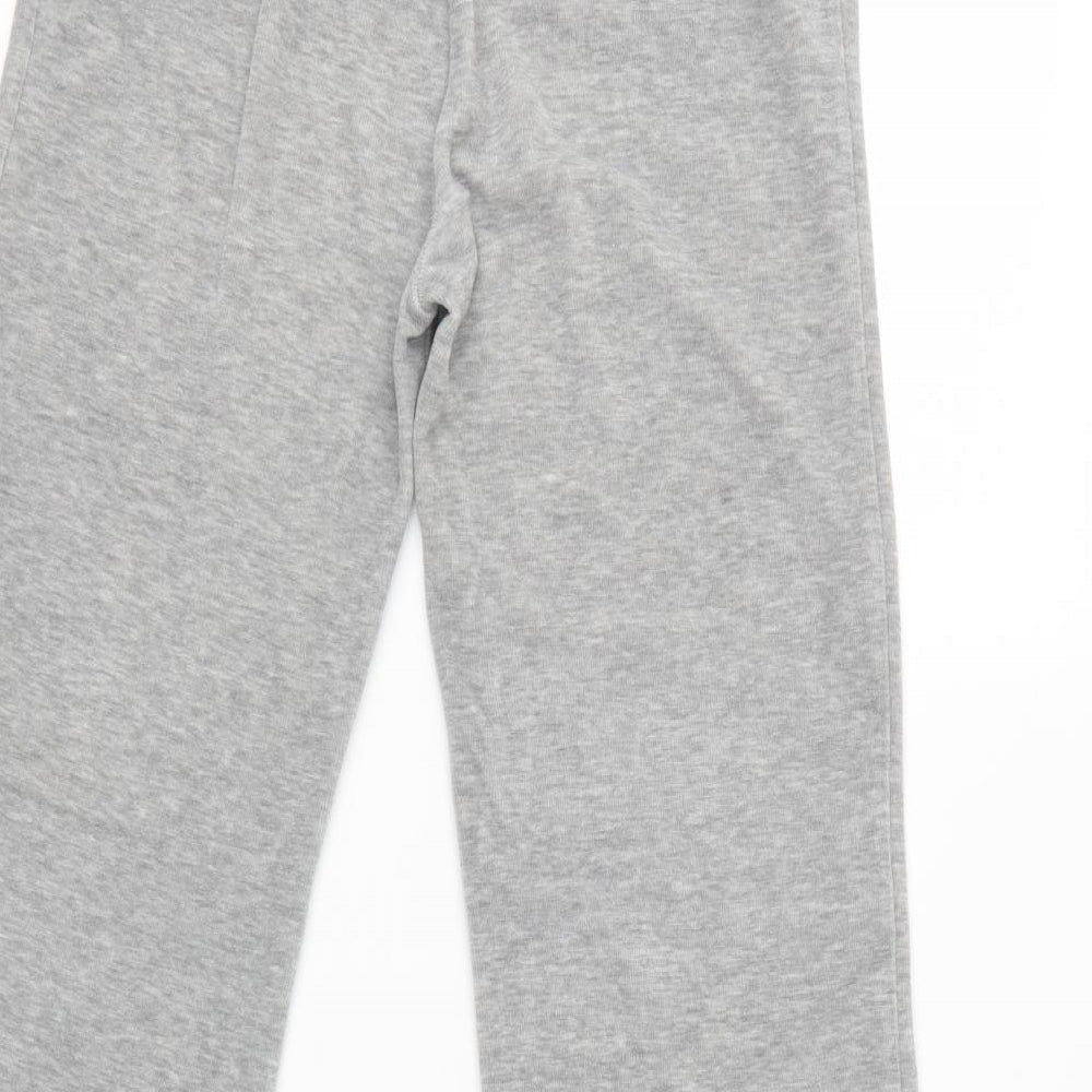 H&M Womens Grey  Cotton Jogger Trousers Size 8 L29 in Regular Drawstring