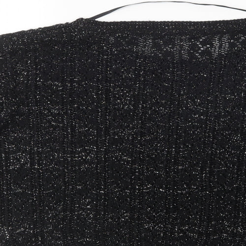 Primark Womens Black Round Neck  Acrylic Pullover Jumper Size 12