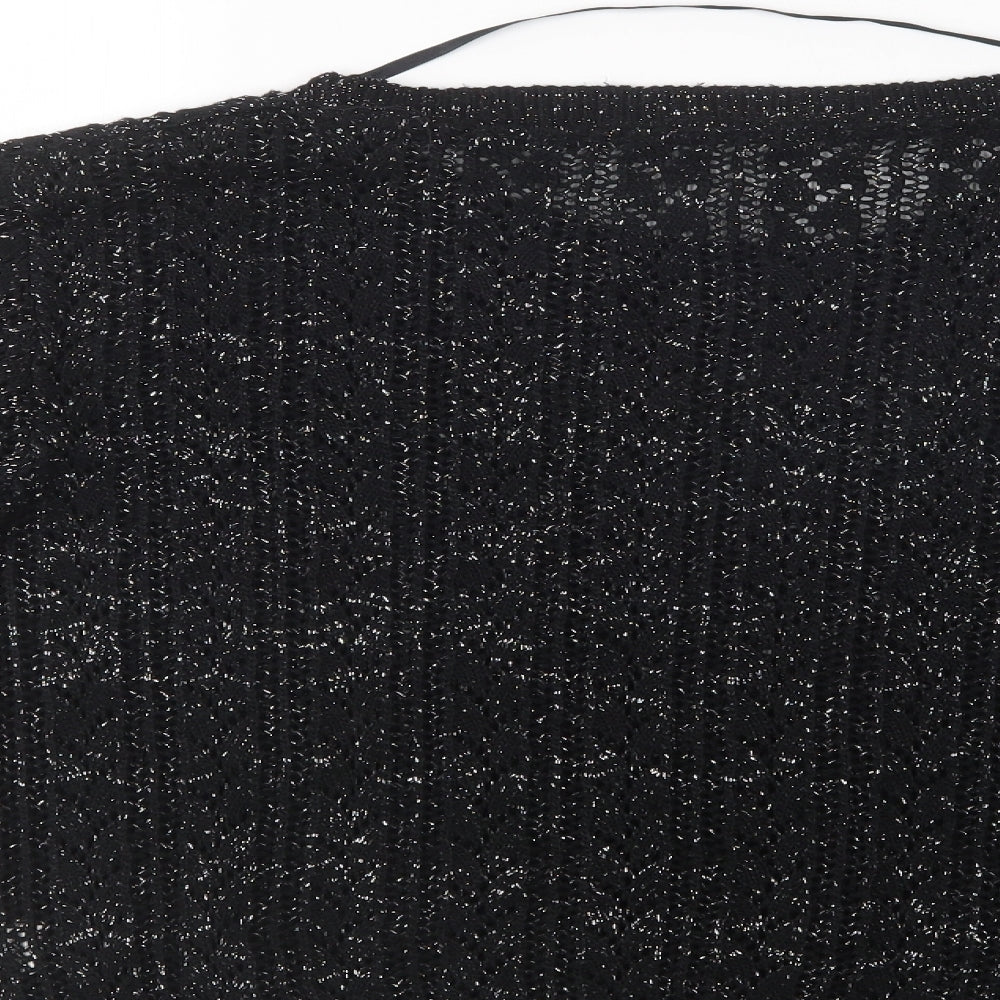 Primark Womens Black Round Neck  Acrylic Pullover Jumper Size 12