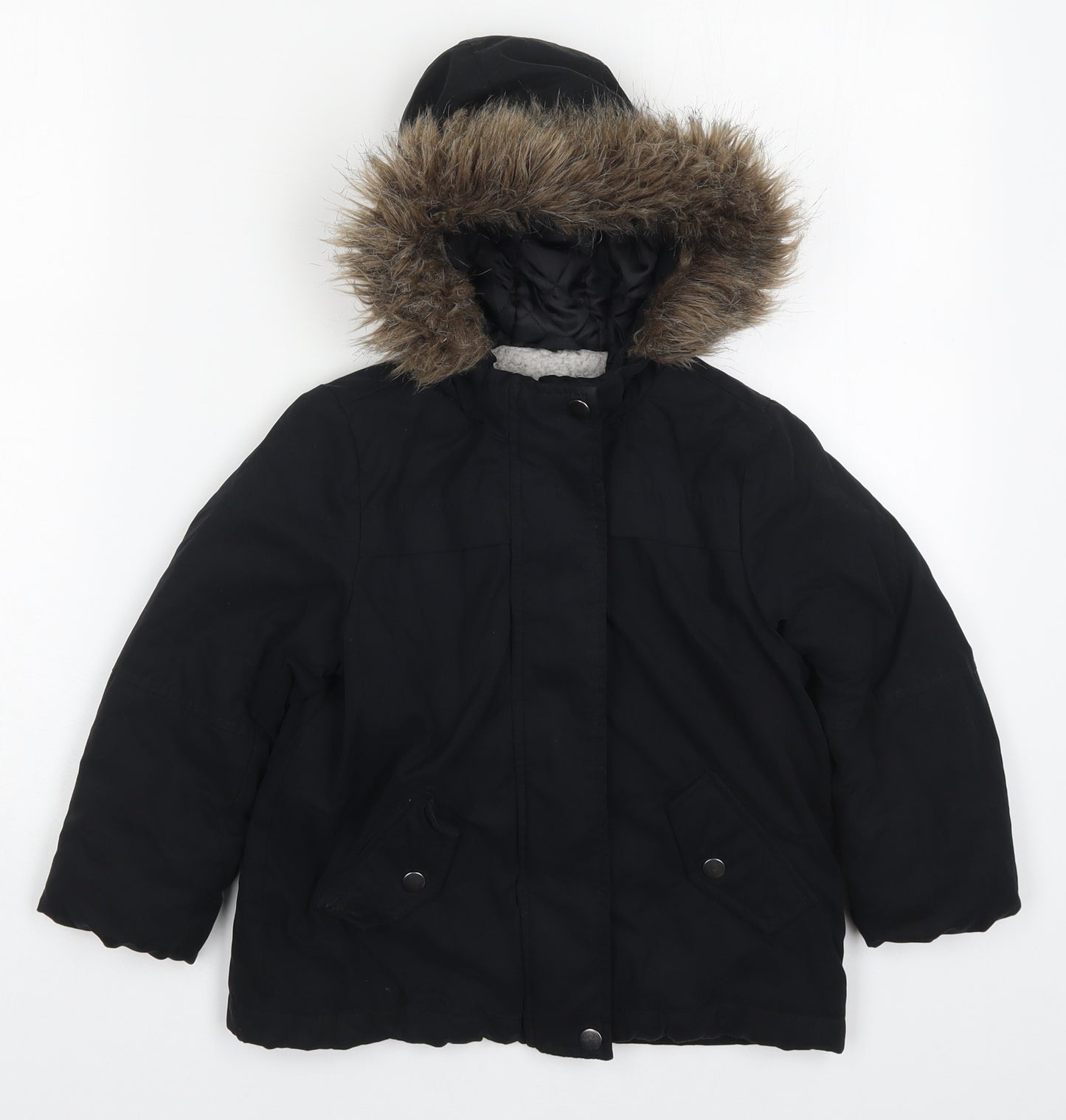 La Redoute Boys Black   Parka Coat Size 4 Years  Zip