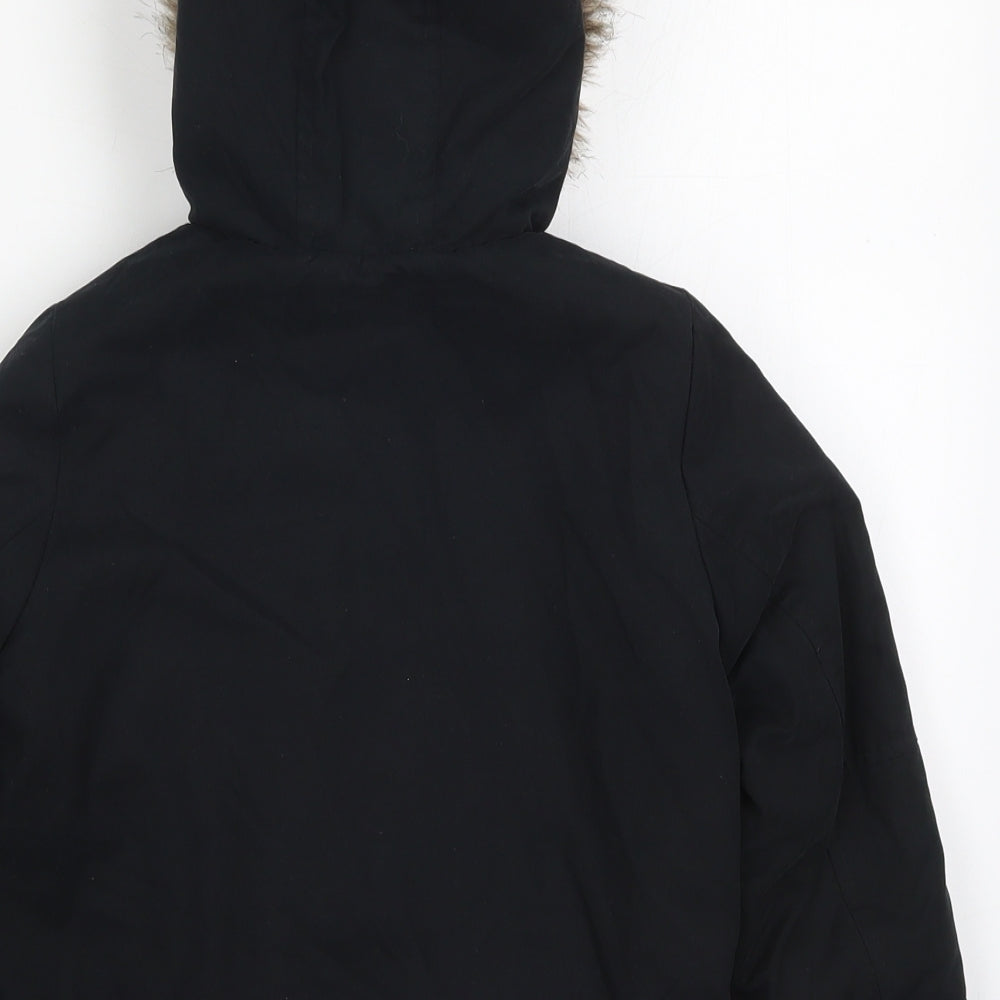 La Redoute Boys Black   Parka Coat Size 4 Years  Zip