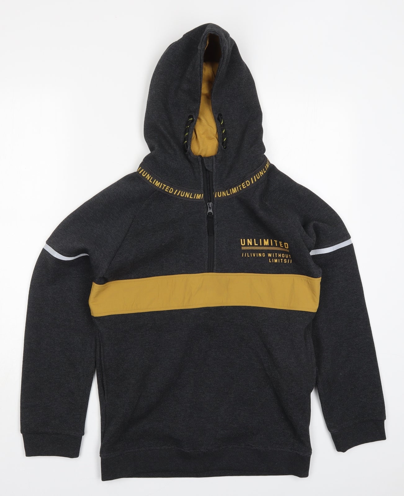 Nutmeg Boys Grey  Cotton Pullover Hoodie Size 13-14 Years  Pullover - Unlimited