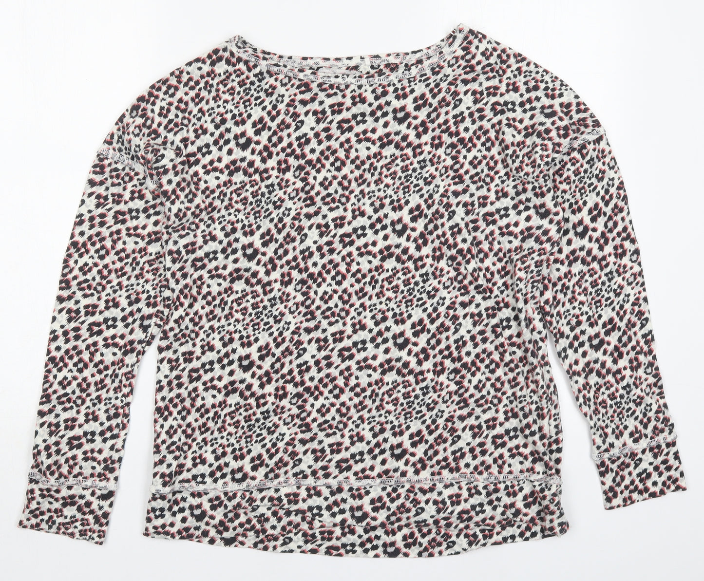 NEXT Womens Grey Animal Print Cotton Pullover Sweatshirt Size 14  Pullover - Pink