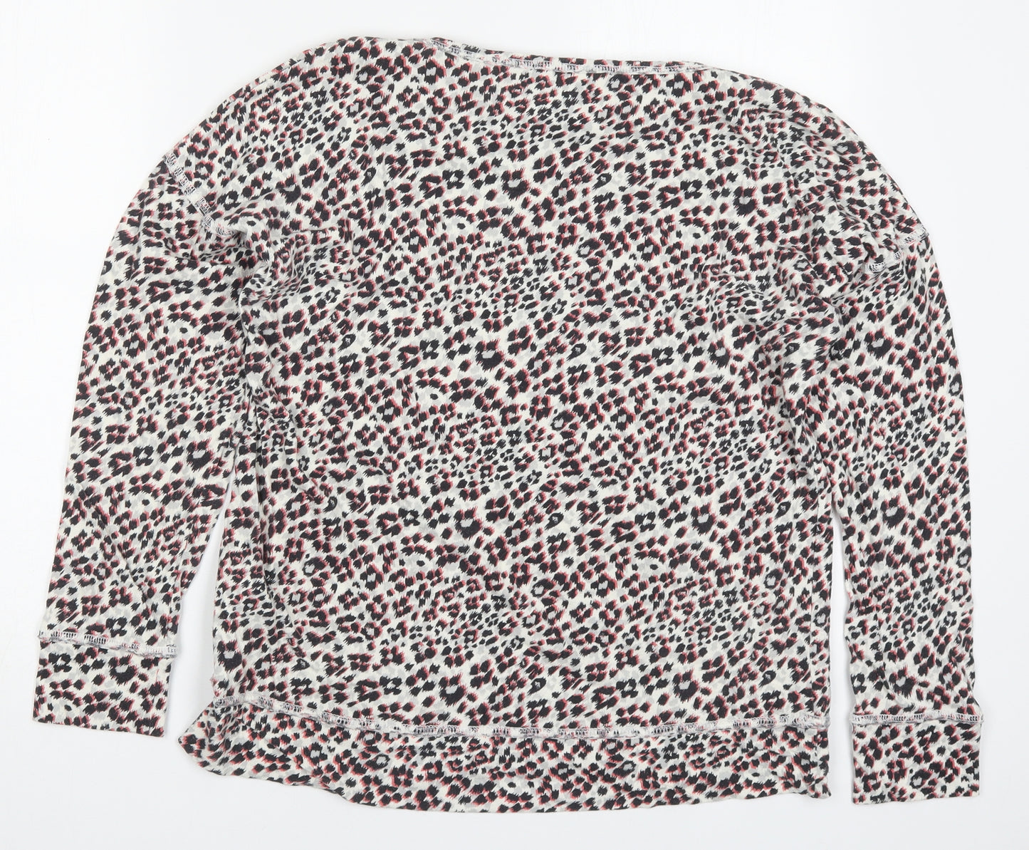 NEXT Womens Grey Animal Print Cotton Pullover Sweatshirt Size 14  Pullover - Pink