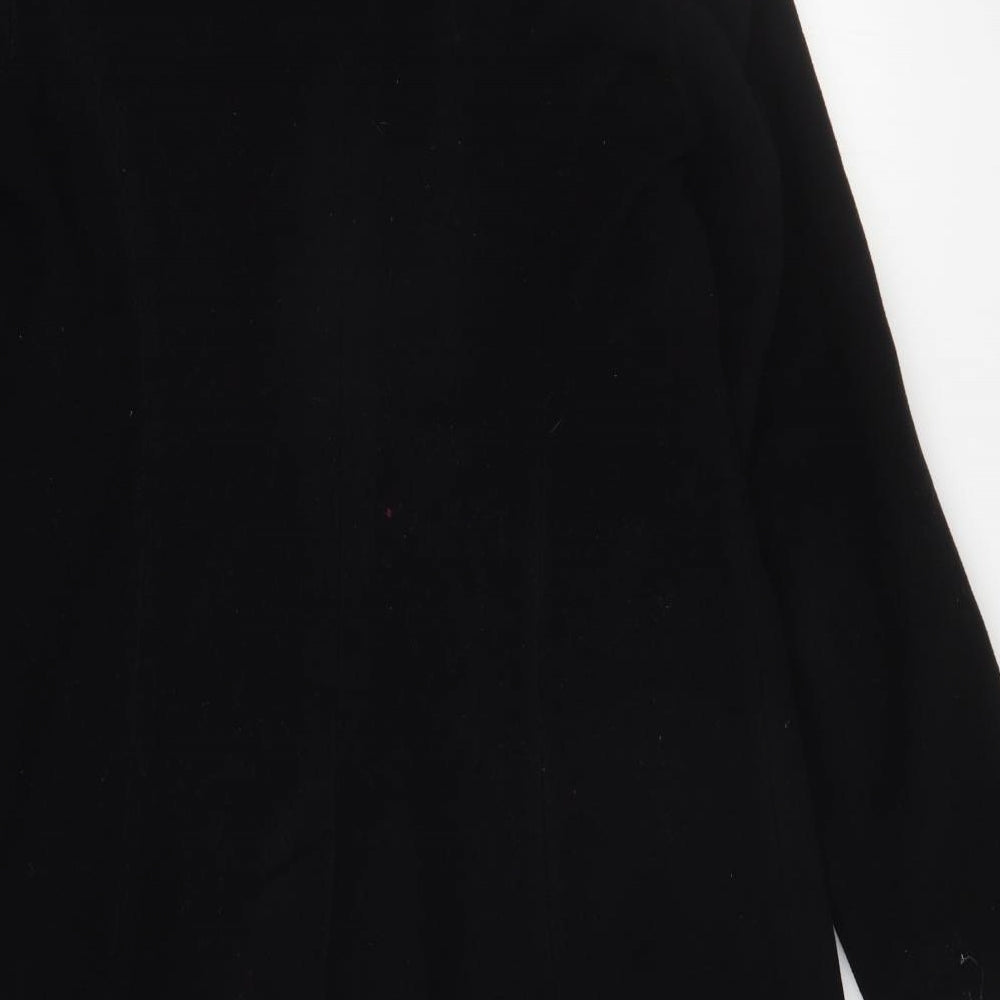 Marks and Spencer Womens Black   Pea Coat Coat Size 14  Button