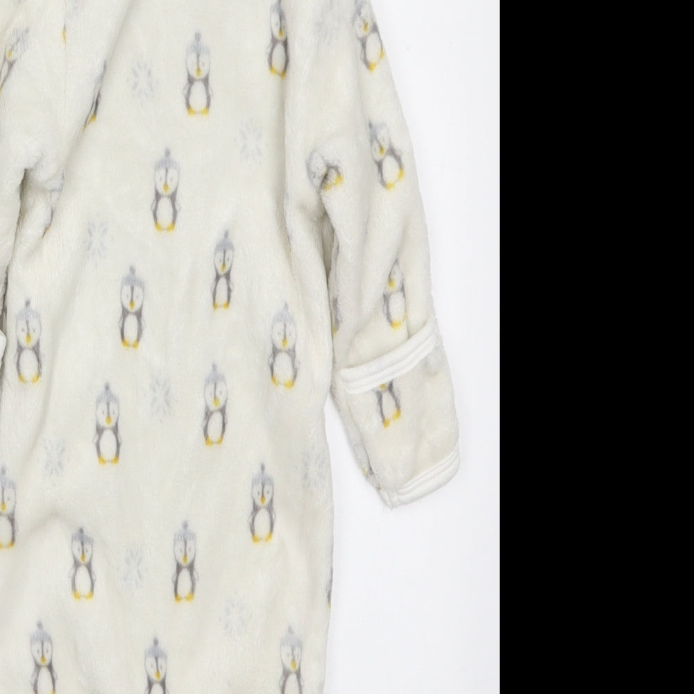 Baby Mack Baby White Solid Cotton Cami One Piece Size 3-6 Months  Zip - Penguis