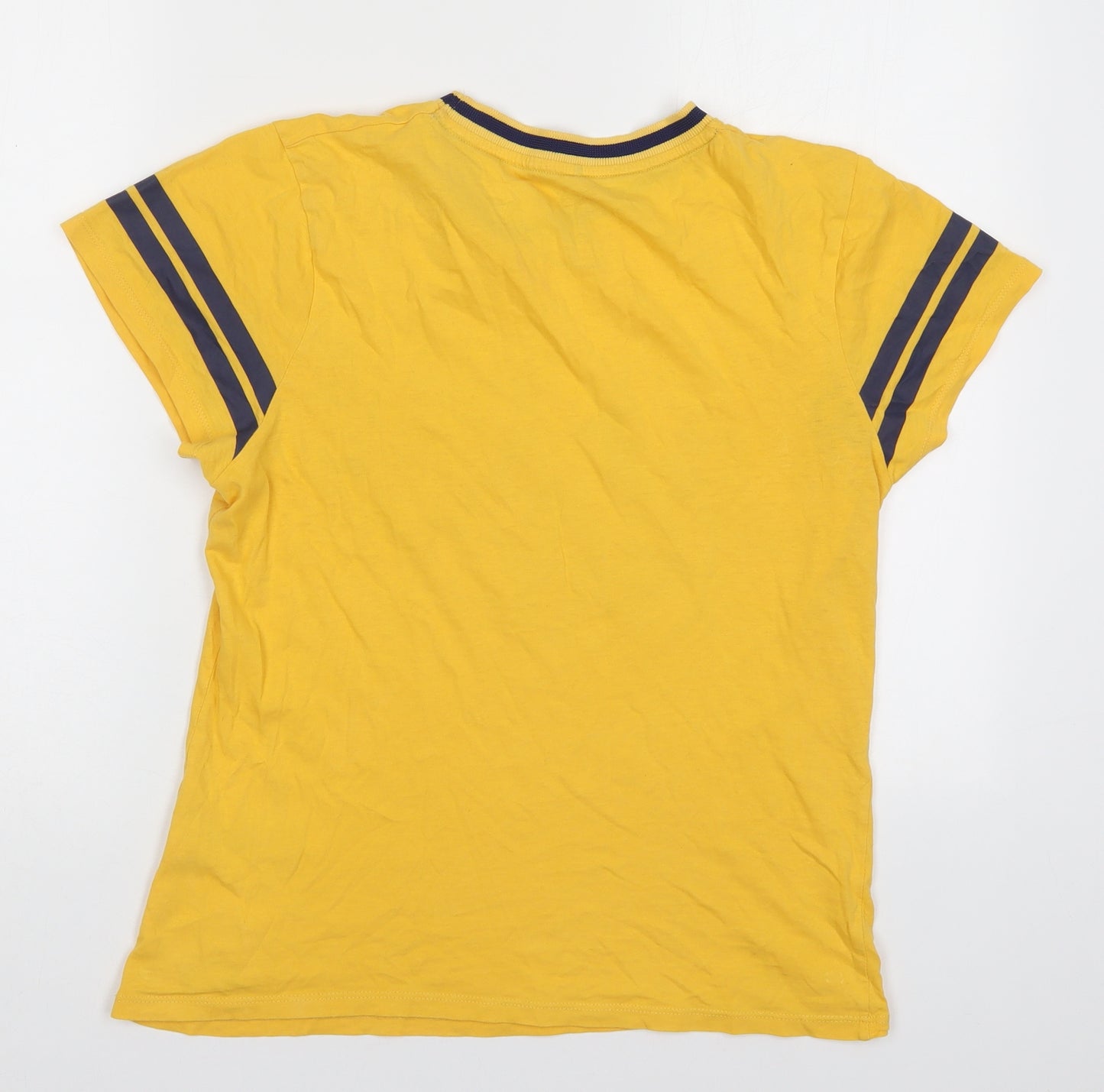Primark Womens Yellow Solid Cotton Top Pyjama Top Size 10   - Looney Tunes