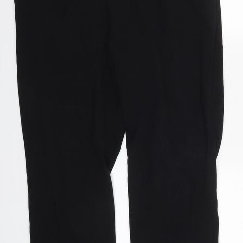 Marks and Spencer Womens Black  Polyester Trousers  Size 18 L26 in Regular Zip