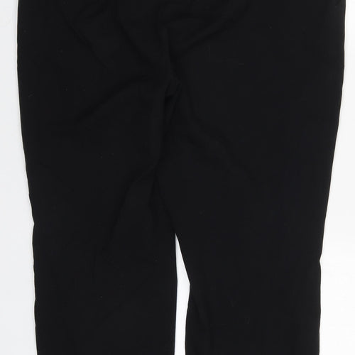 Marks and Spencer Womens Black  Polyester Trousers  Size 18 L26 in Regular Zip