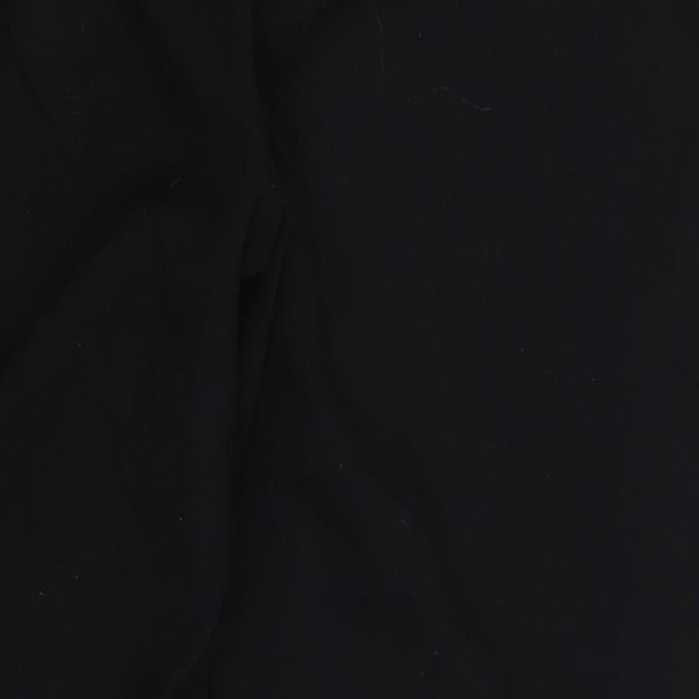 Marks and Spencer Womens Black  Polyester Trousers  Size 18 L26 in Regular Zip