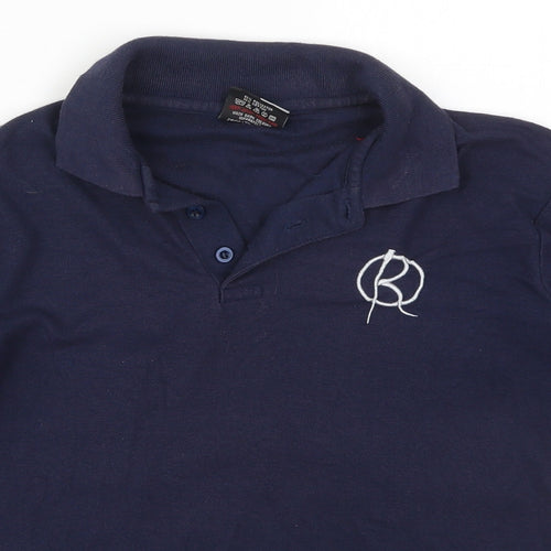 Zeco Boys Blue  Polyester Basic Polo Size 11 Years Collared Pullover