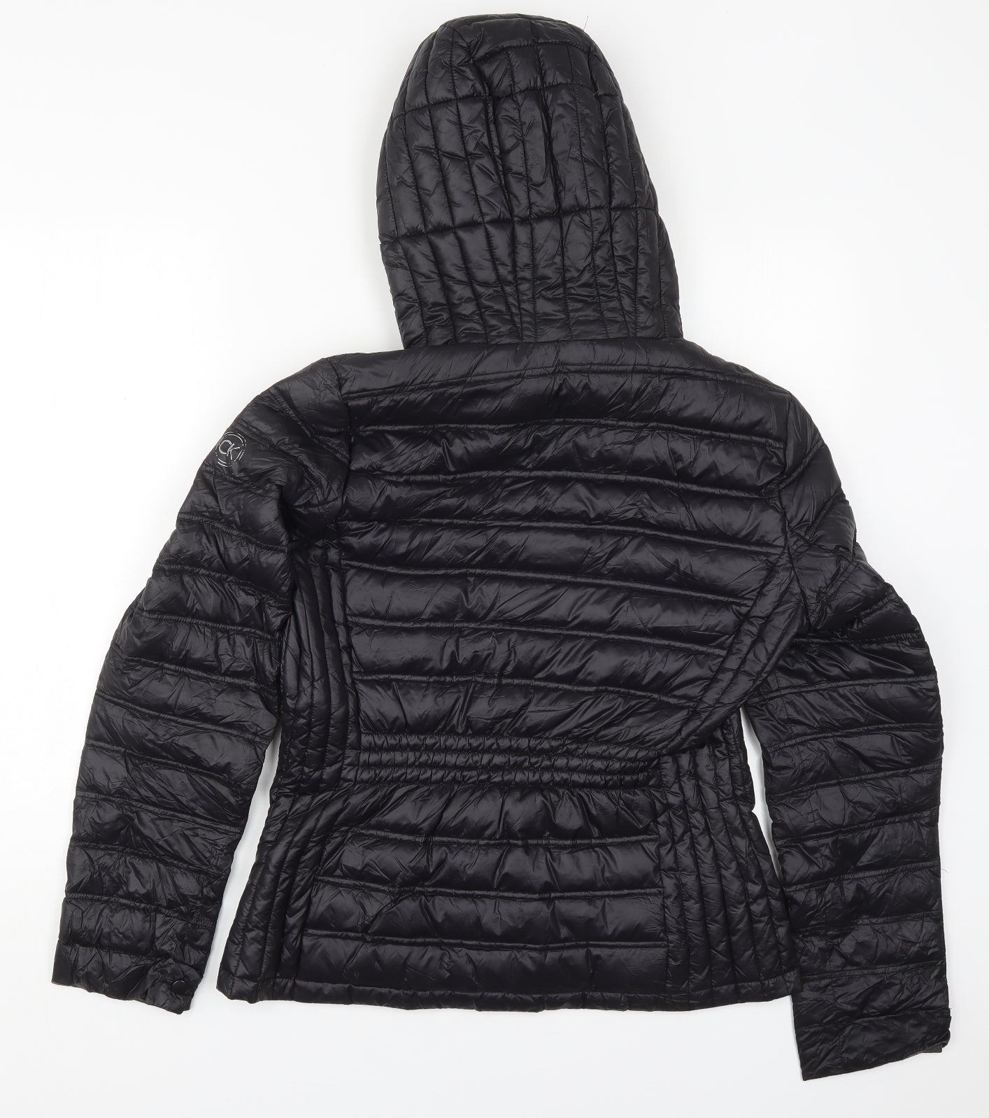 Calvin Klein Womens Black   Quilted Coat Size M  Zip