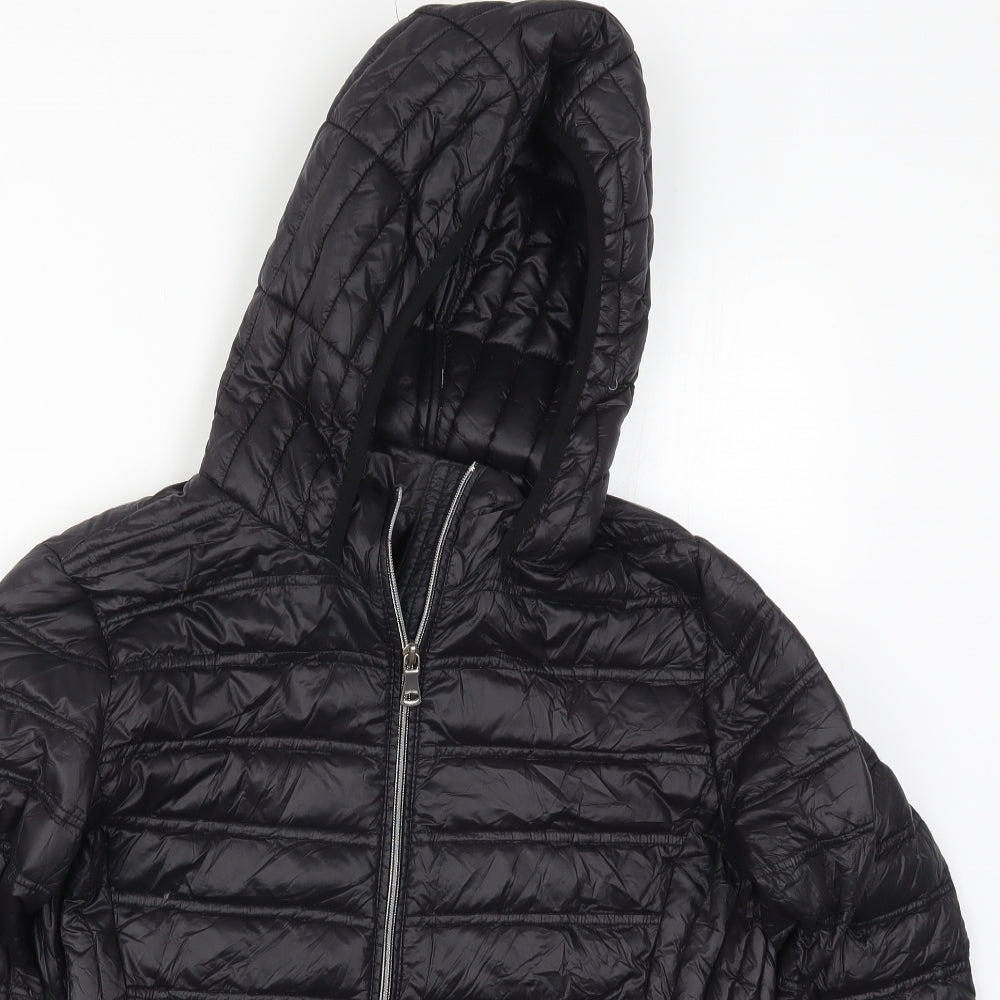 Calvin Klein Womens Black   Quilted Coat Size M  Zip