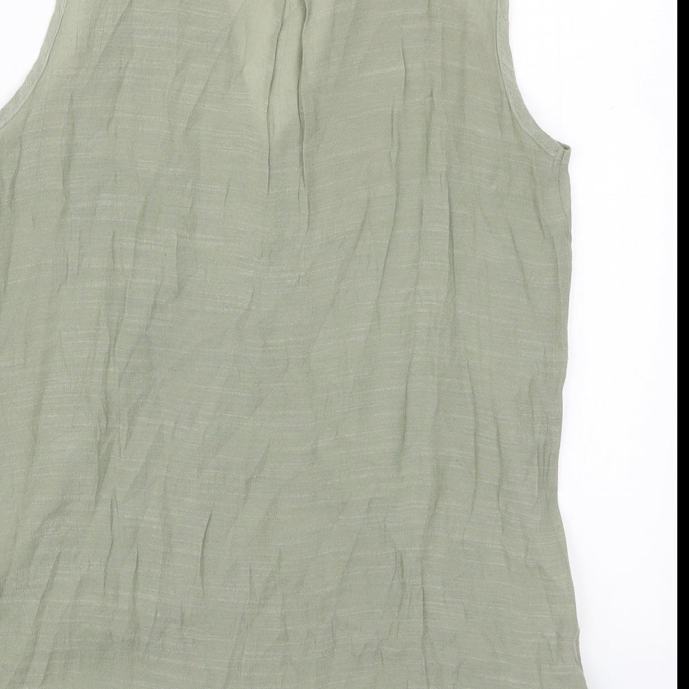 Atmosphere Womens Green  Viscose Basic Blouse Size 12 V-Neck