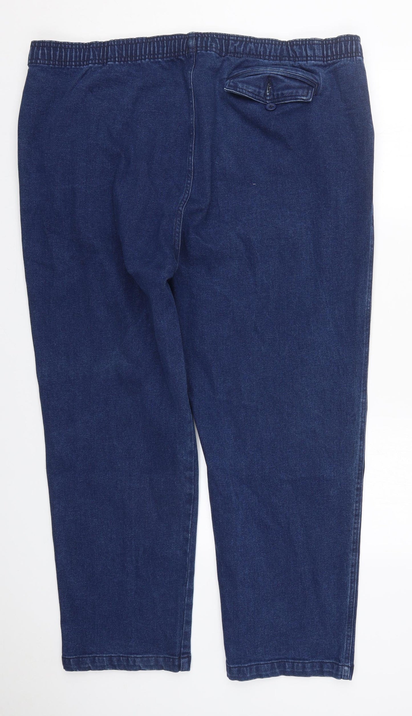 Preworn Mens Blue  Cotton Straight Jeans Size 44 L29 in Regular Button