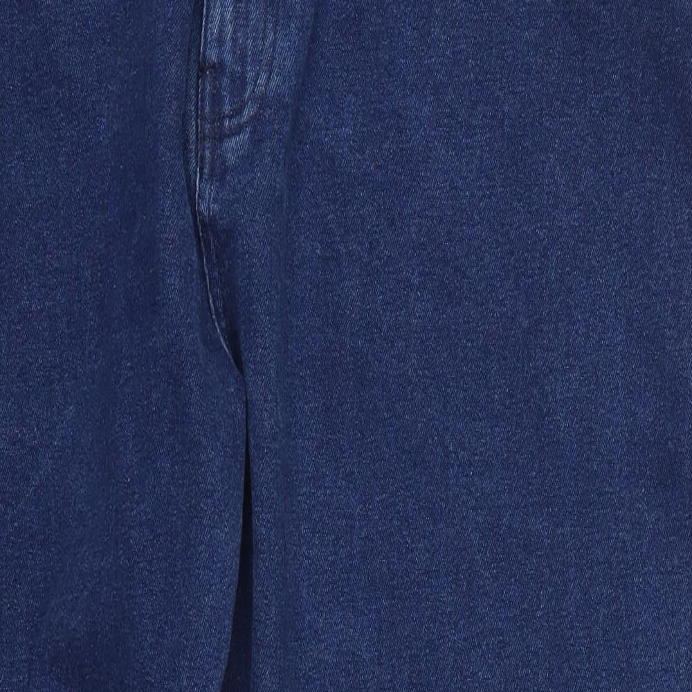 Preworn Mens Blue  Cotton Straight Jeans Size 44 L29 in Regular Button