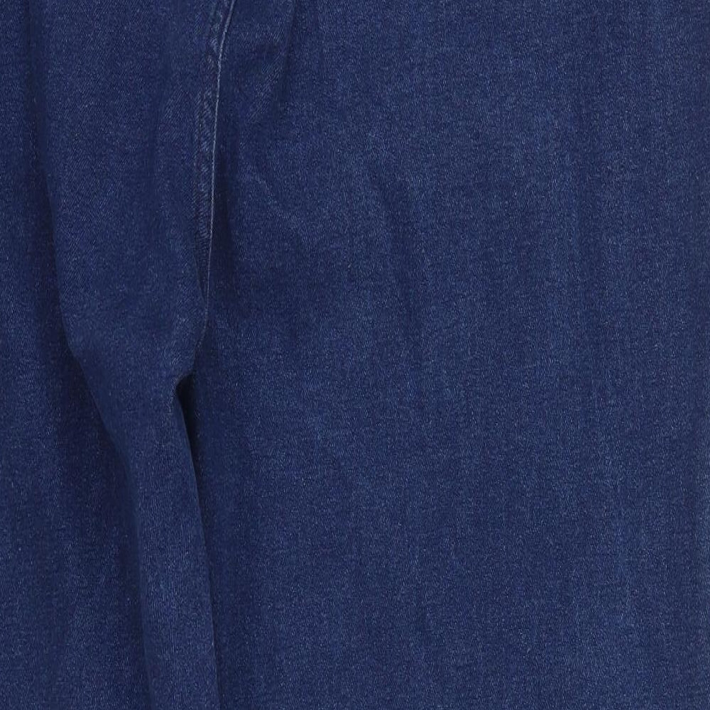 Preworn Mens Blue  Cotton Straight Jeans Size 44 L29 in Regular Button