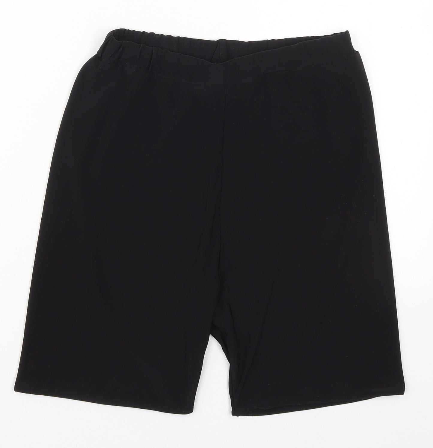 PRETTYLITTLETHING Womens Black  Polyester Biker Shorts Size 12 L8 in Regular