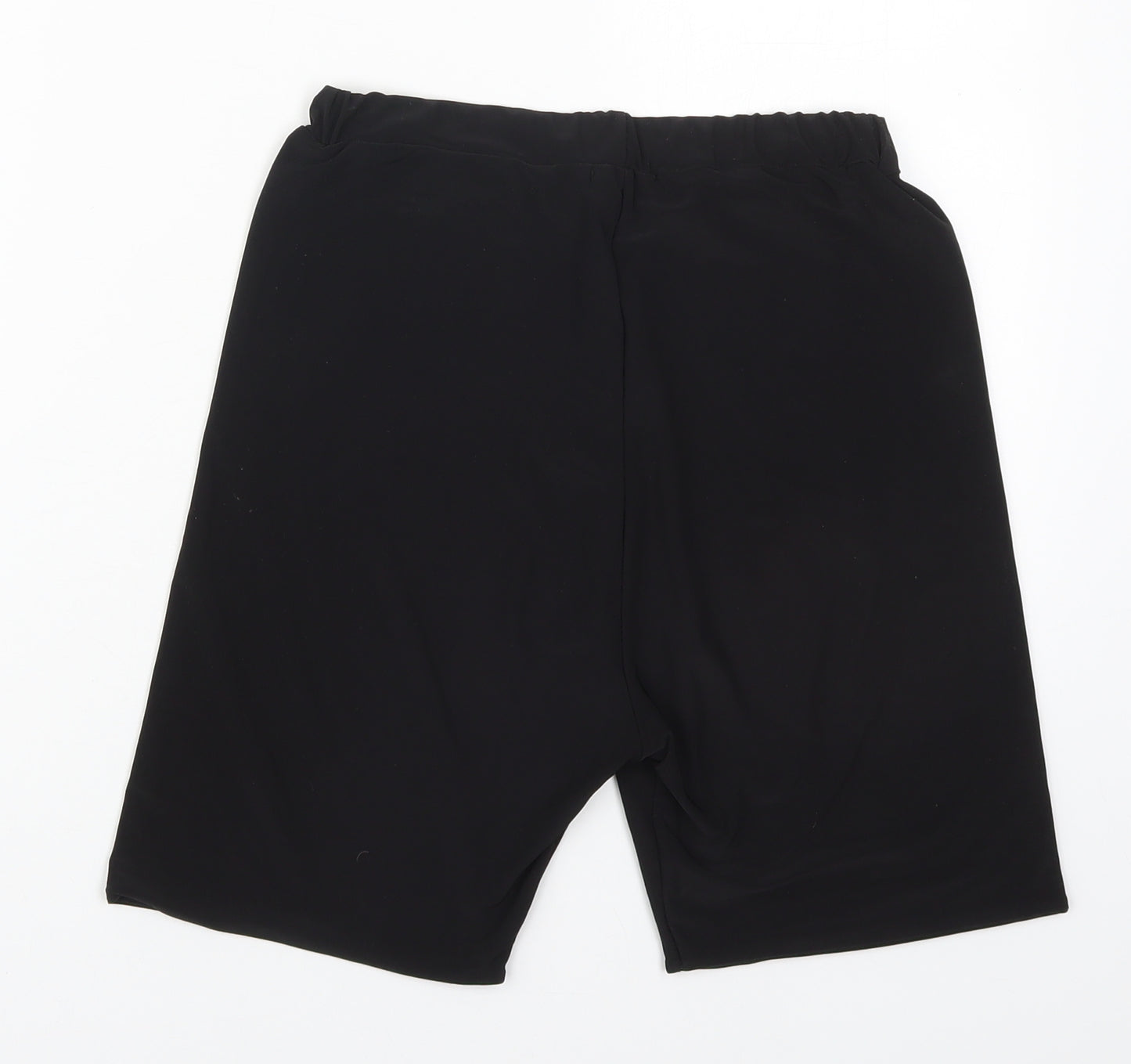 PRETTYLITTLETHING Womens Black  Polyester Biker Shorts Size 12 L8 in Regular