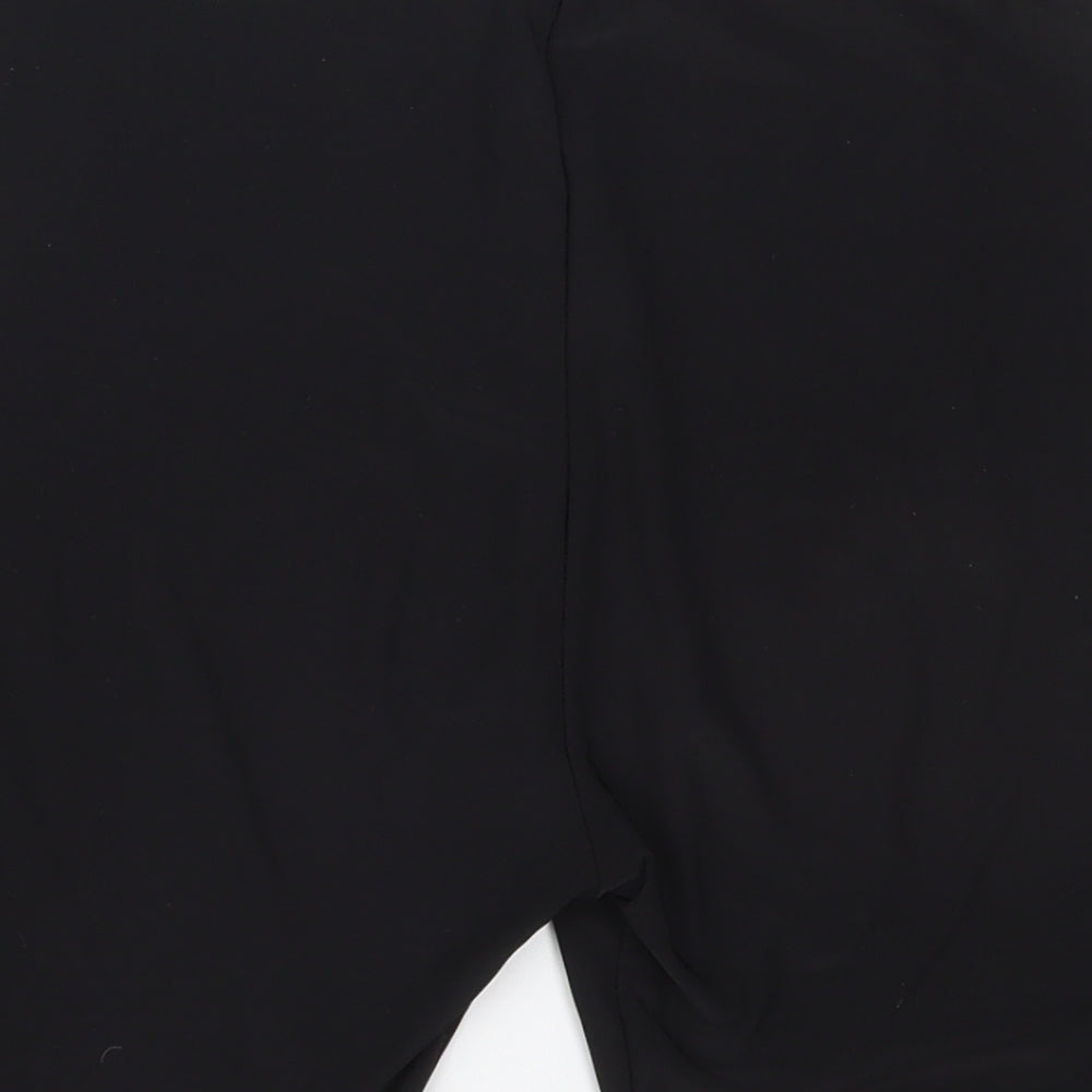 PRETTYLITTLETHING Womens Black  Polyester Biker Shorts Size 12 L8 in Regular
