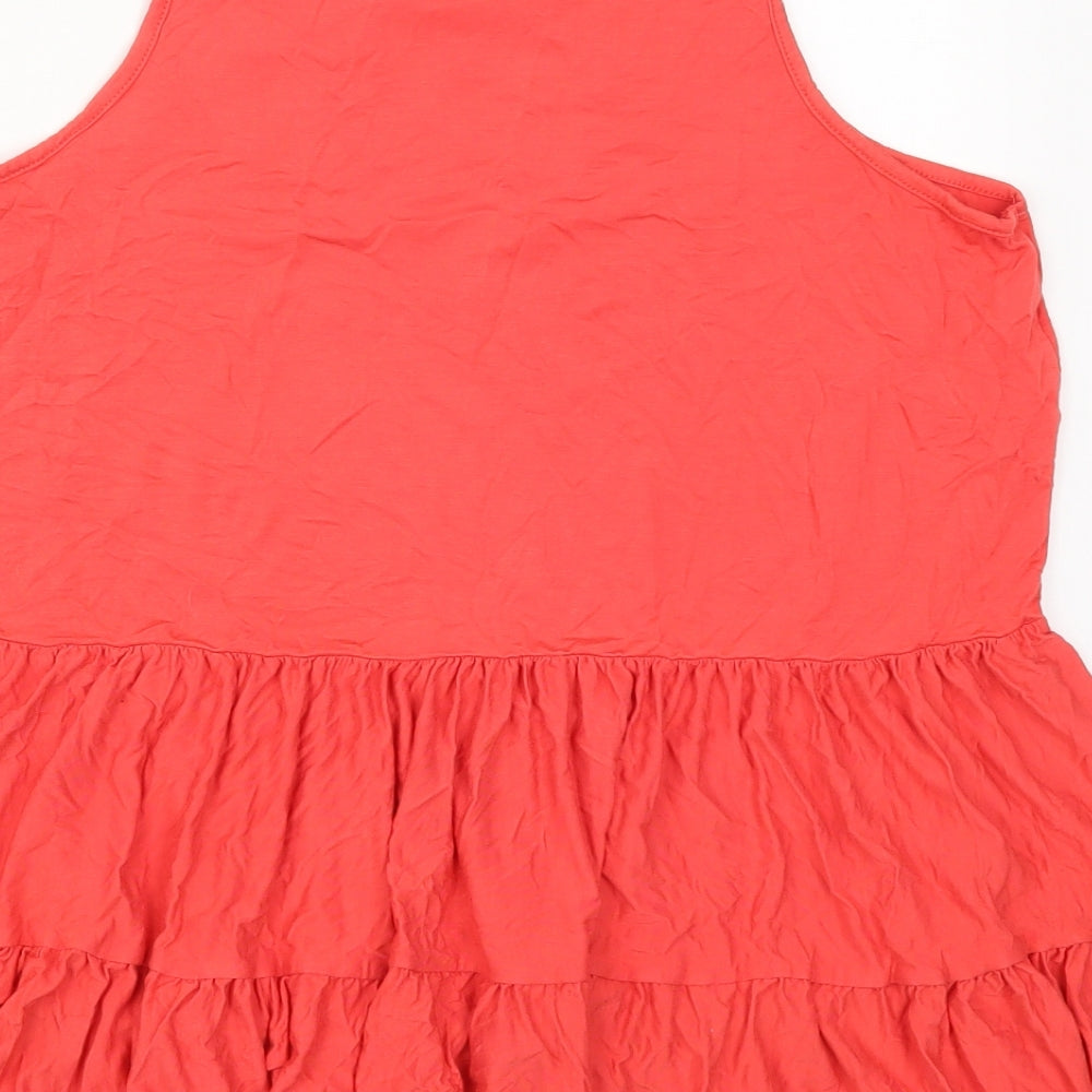 George Womens Red  Viscose Basic Tank Size 14 Round Neck