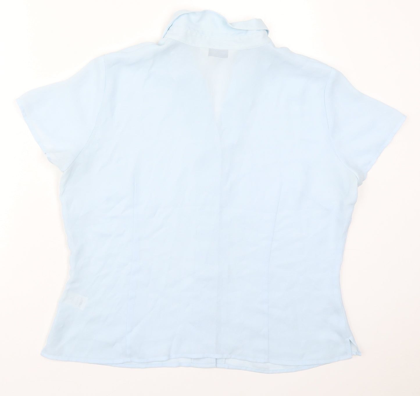 Dorothy Perkins Womens Blue Floral Polyester Basic Button-Up Size 18 Collared