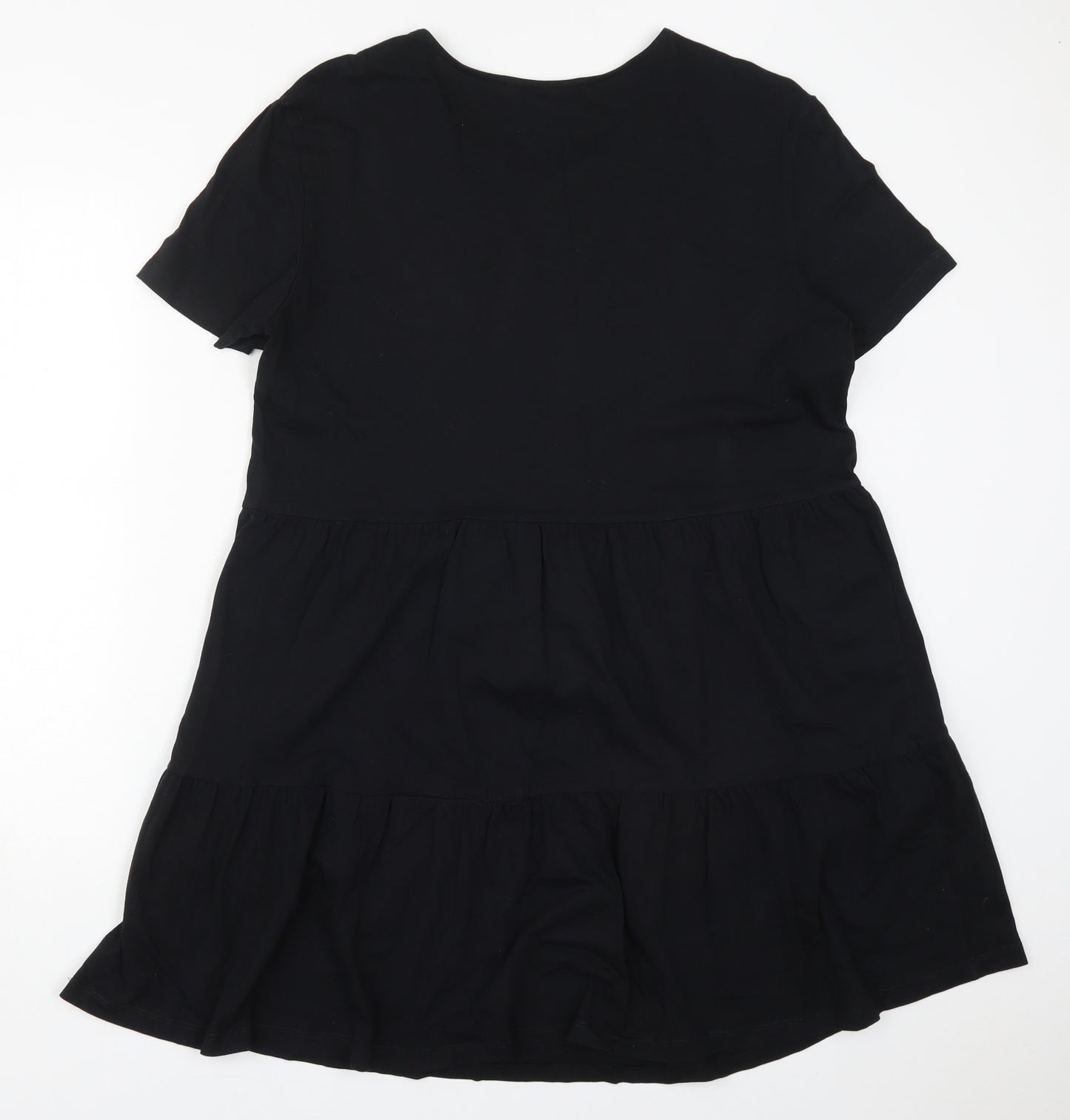 New Look Womens Black  Cotton Trapeze & Swing  Size 14  Crew Neck Pullover