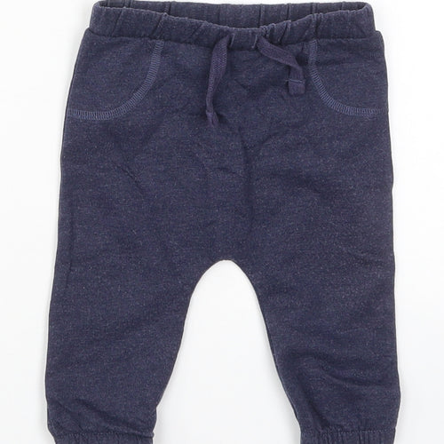 TU Boys Blue  Cotton Snow Pants Trousers Size 6-9 Months  Drawstring