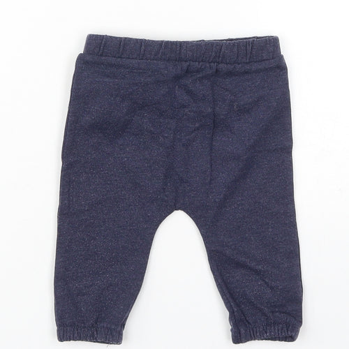 TU Boys Blue  Cotton Snow Pants Trousers Size 6-9 Months  Drawstring