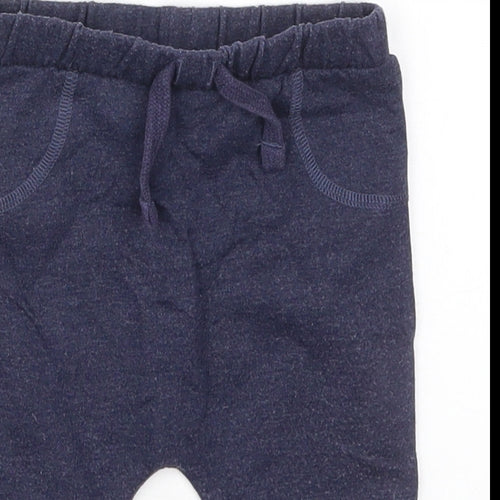TU Boys Blue  Cotton Snow Pants Trousers Size 6-9 Months  Drawstring