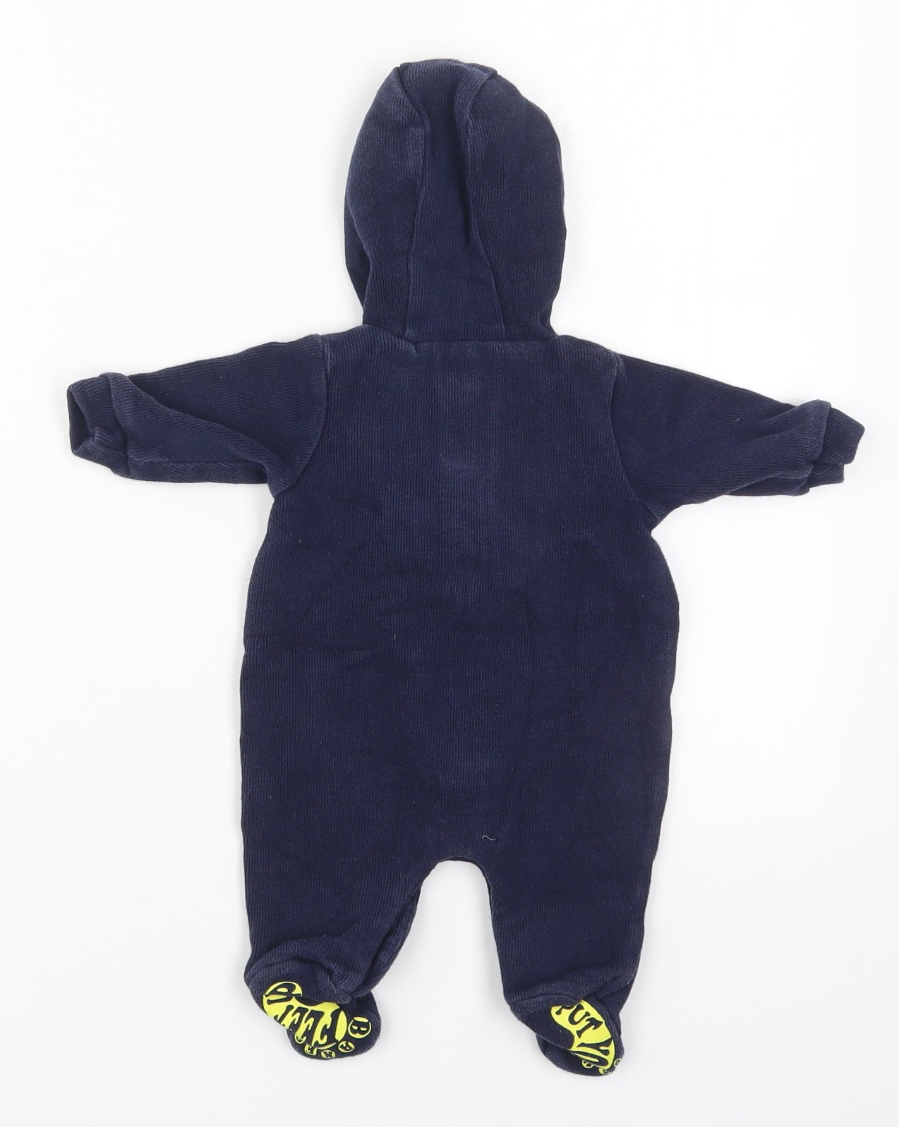 Ted Baker Boys Blue Solid Cotton Cami One Piece Size Newborn  Zip - Ears on Hood