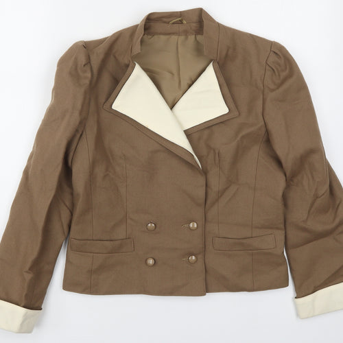 Premier Collection Womens Brown   Jacket  Size 10  Button