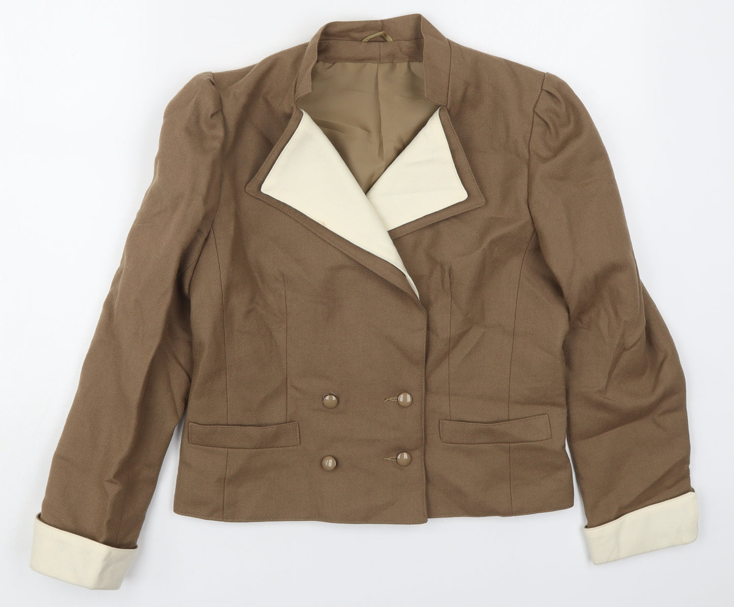 Premier Collection Womens Brown   Jacket  Size 10  Button