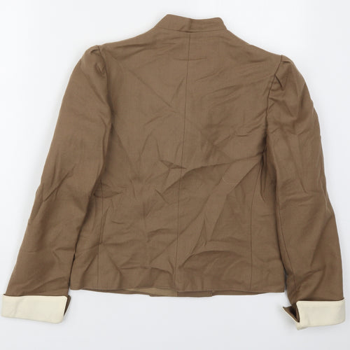 Premier Collection Womens Brown   Jacket  Size 10  Button