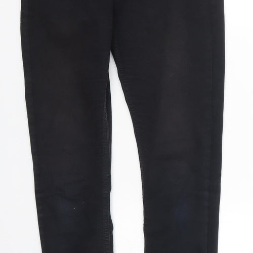 Topshop Womens Black  Cotton Skinny Jeans Size 26 in L27 in Regular Button