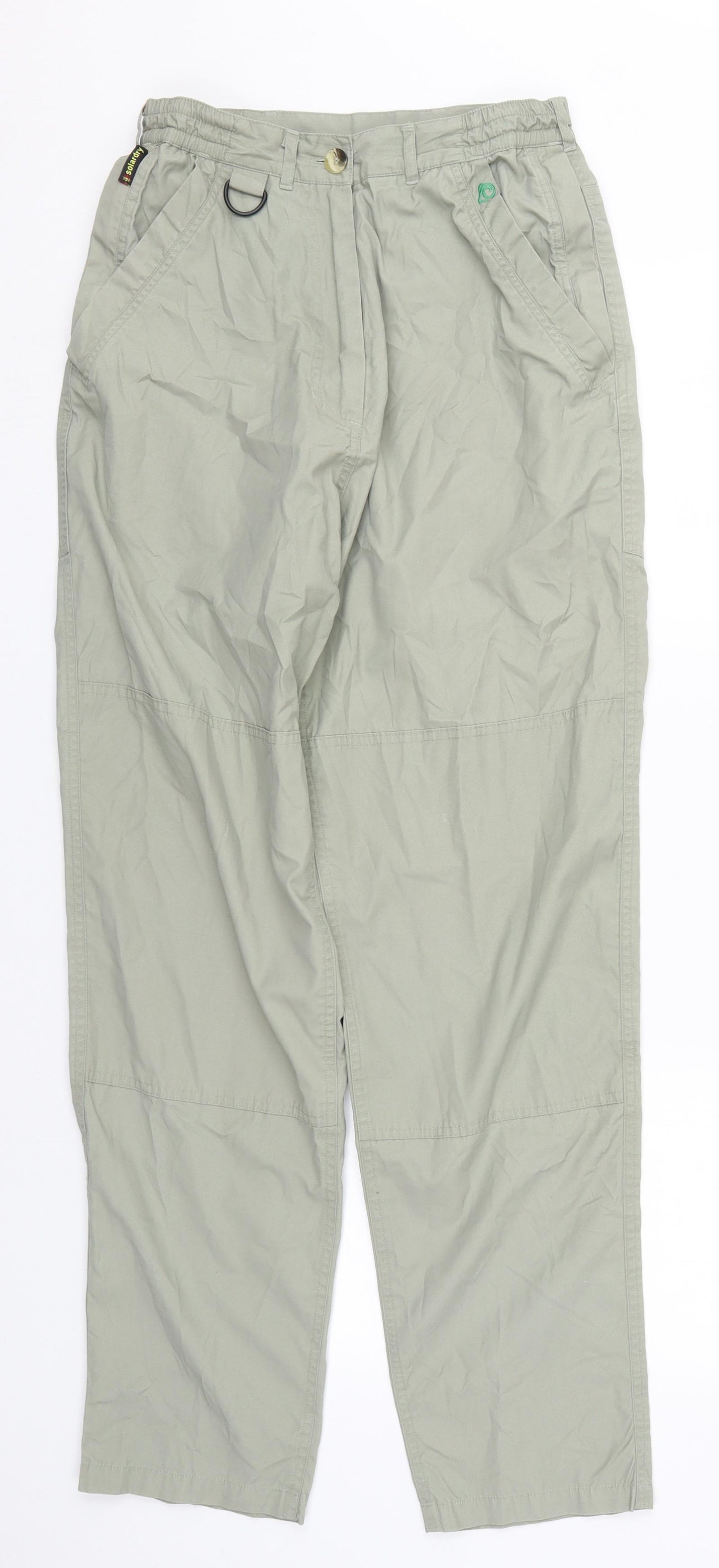 Craghoppers Womens Green  Polyester Cargo Trousers Size 10 L31 in Regular Button