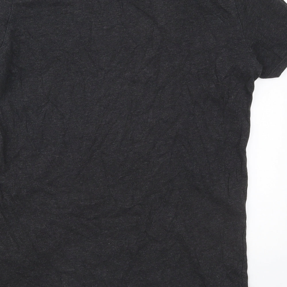 PUMA Boys Grey  Cotton Basic T-Shirt Size 13-14 Years Crew Neck Pullover