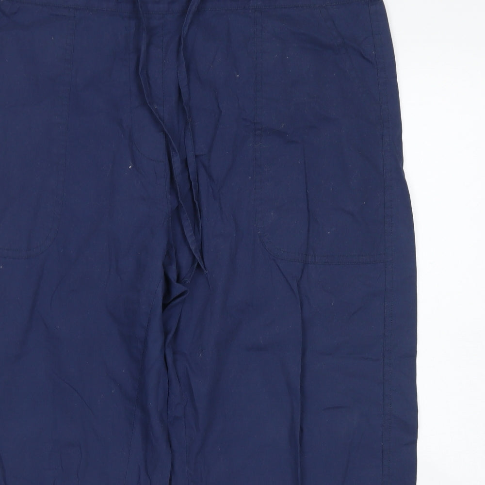 Denim Co Womens Blue  Polyester Cargo Shorts Size 14 L18 in Regular Drawstring