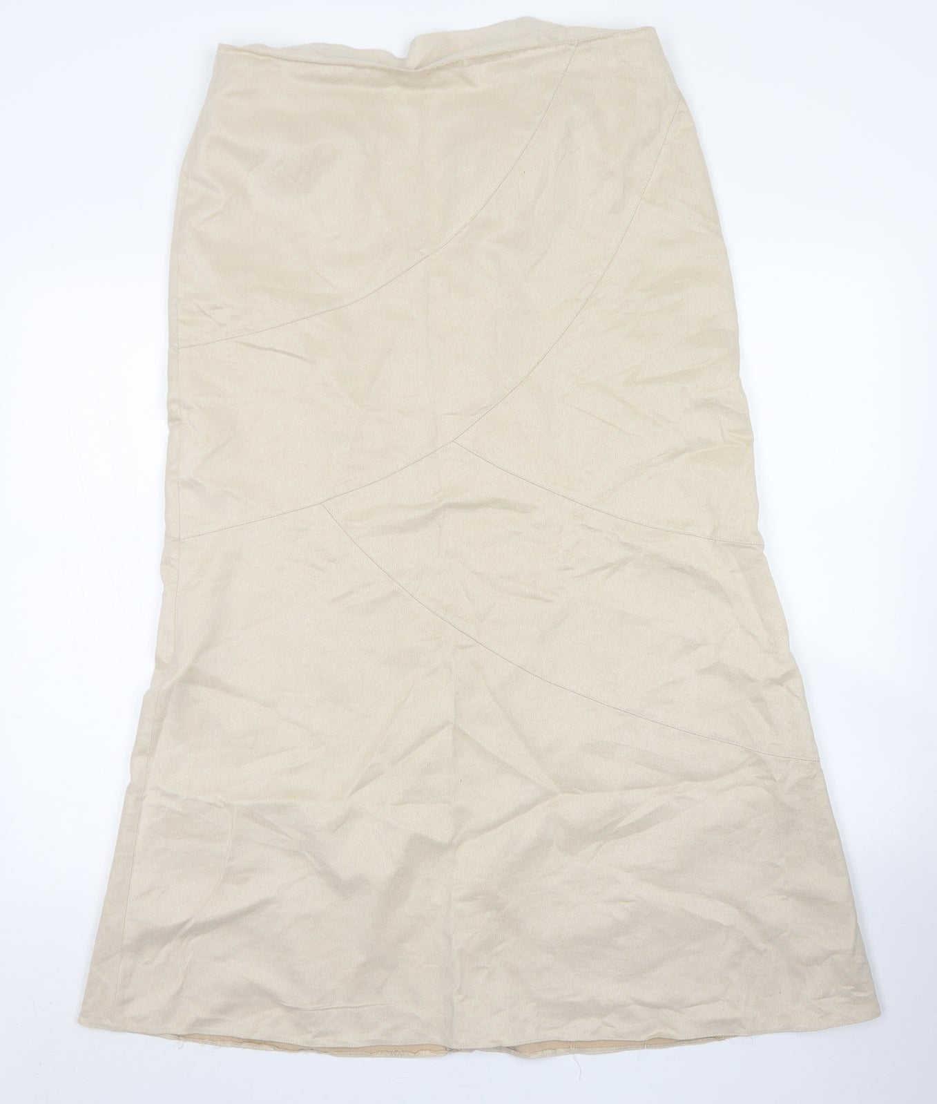New Look Womens Brown  Polyester A-Line Skirt Size 14   Zip