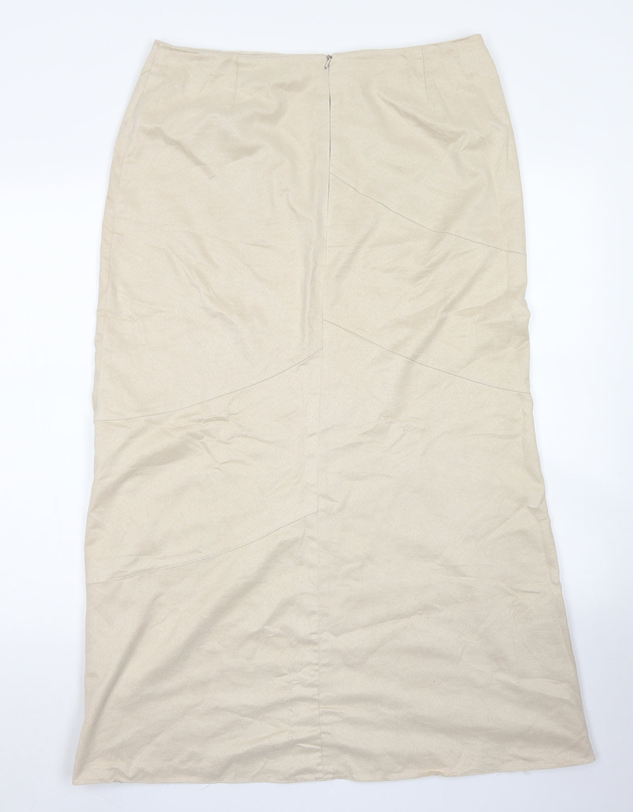 New Look Womens Brown  Polyester A-Line Skirt Size 14   Zip