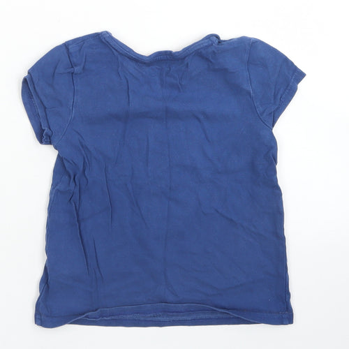 NEXT Girls Blue  Cotton Basic T-Shirt Size 5-6 Years Crew Neck  - Ice Lolly