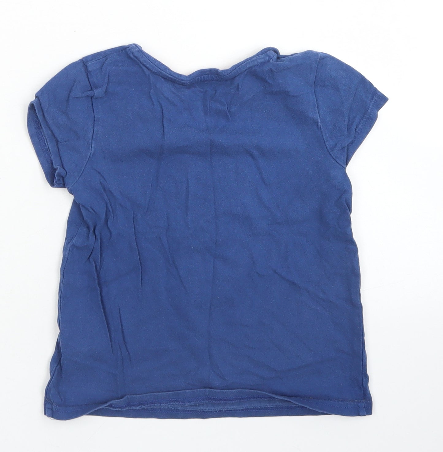 NEXT Girls Blue  Cotton Basic T-Shirt Size 5-6 Years Crew Neck  - Ice Lolly