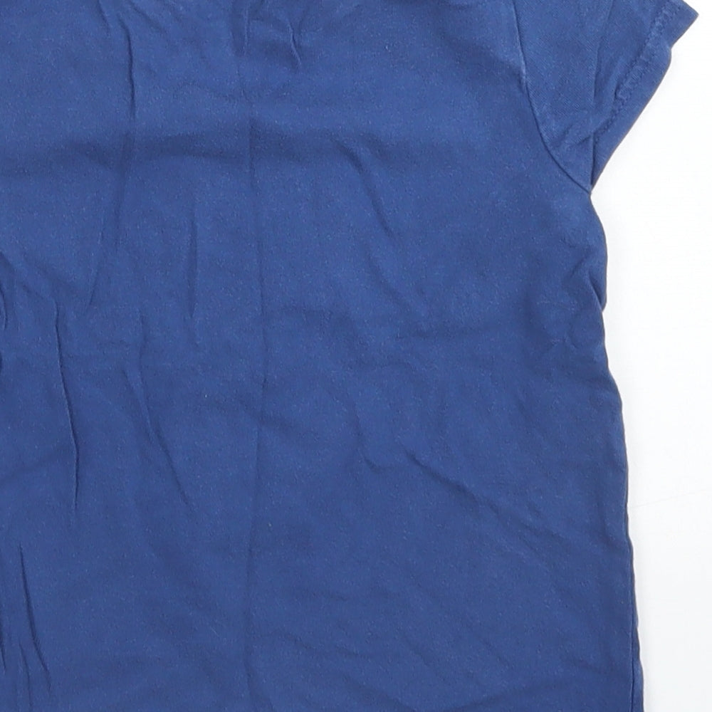 NEXT Girls Blue  Cotton Basic T-Shirt Size 5-6 Years Crew Neck  - Ice Lolly