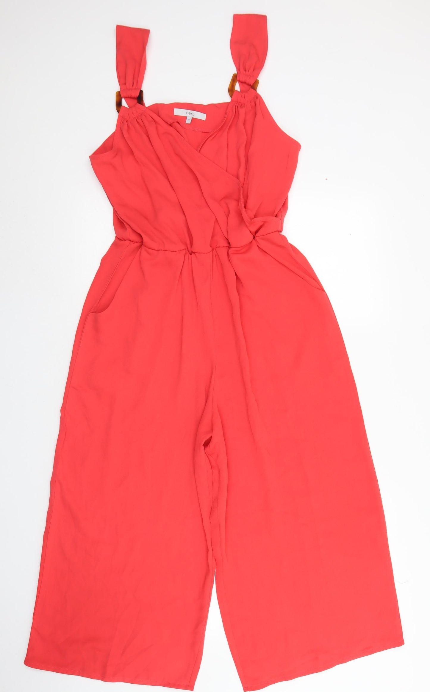 NEXT Womens Pink  Polyester Jumpsuit One-Piece Size 14 L20 in